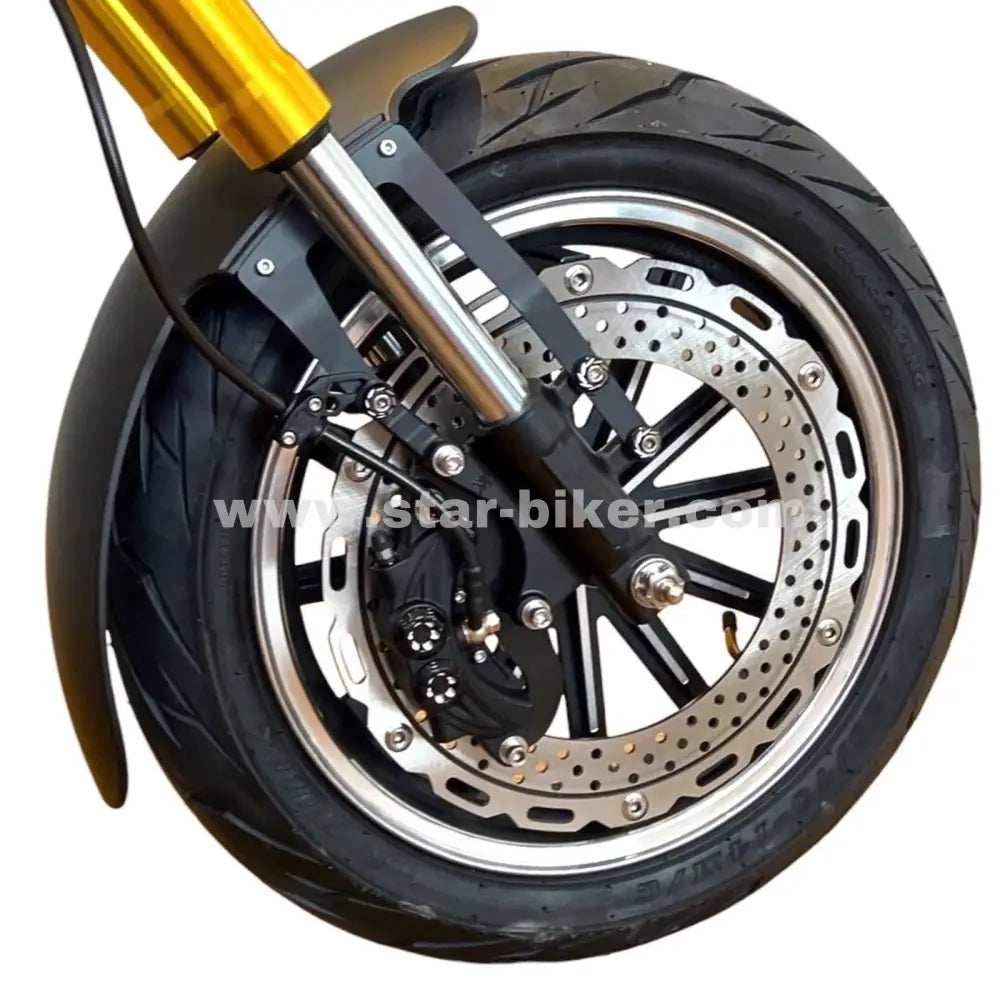 Mangosteen M8S E-Roller Vorderrad mit hydraulischer Scheibenbremse – maximale Fahrsicherheit bei jedem Wetter