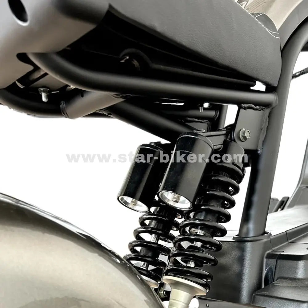 Federsattelstütze mit Doppelfederung – stoßdämpfendes Fahrwerk für erhöhten Fahrkomfort auf unebenem Untergrund