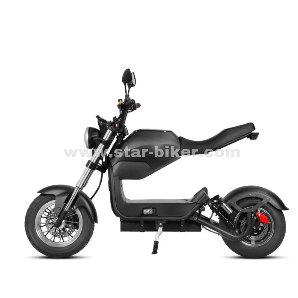 Star-Biker City Max RS PRO Seitenansicht – E-Roller mit 45 km/h, 40Ah Akku und TFT-Cockpit in moderner Stadtumgebung