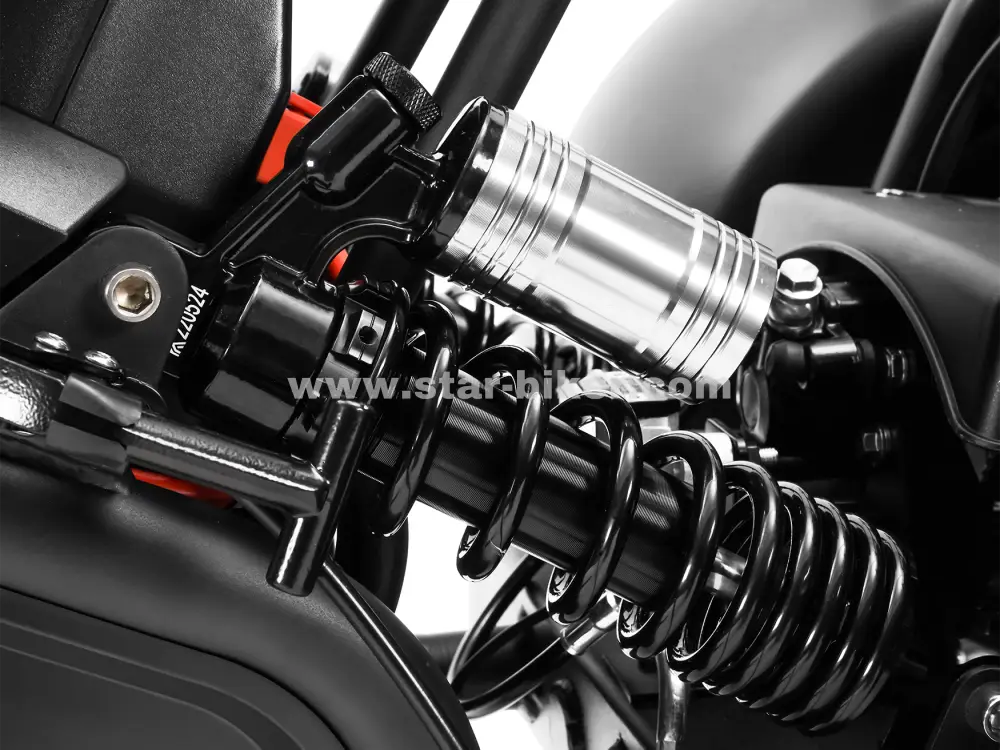 Wobbler-System am Trike M2 (auch Mangosteen M2 Trike) für verbesserte Wendigkeit und Fahrkomfort auf engem Raum