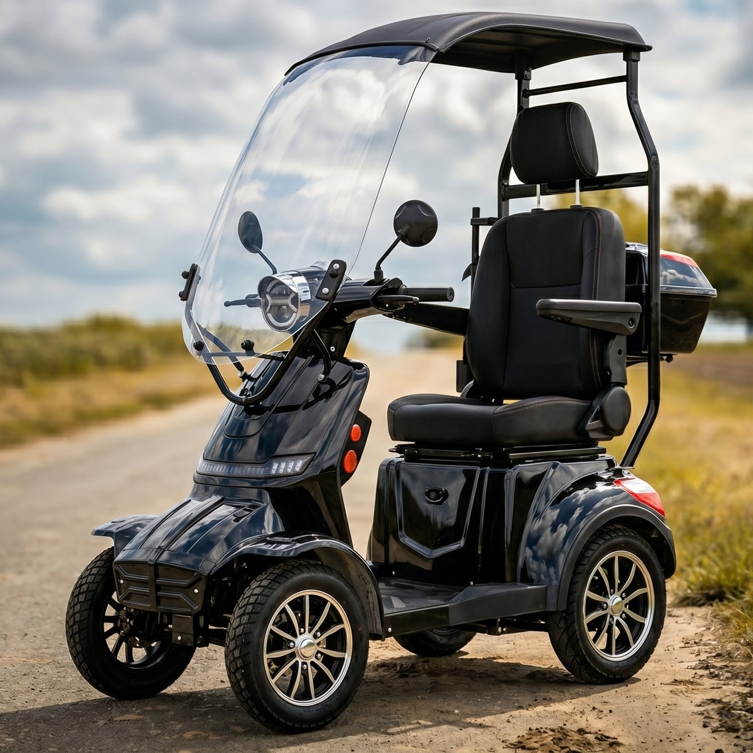 SEVION Elektromobil PRO 40 — vier Räder, grosse Reichweite, kein Führerschein