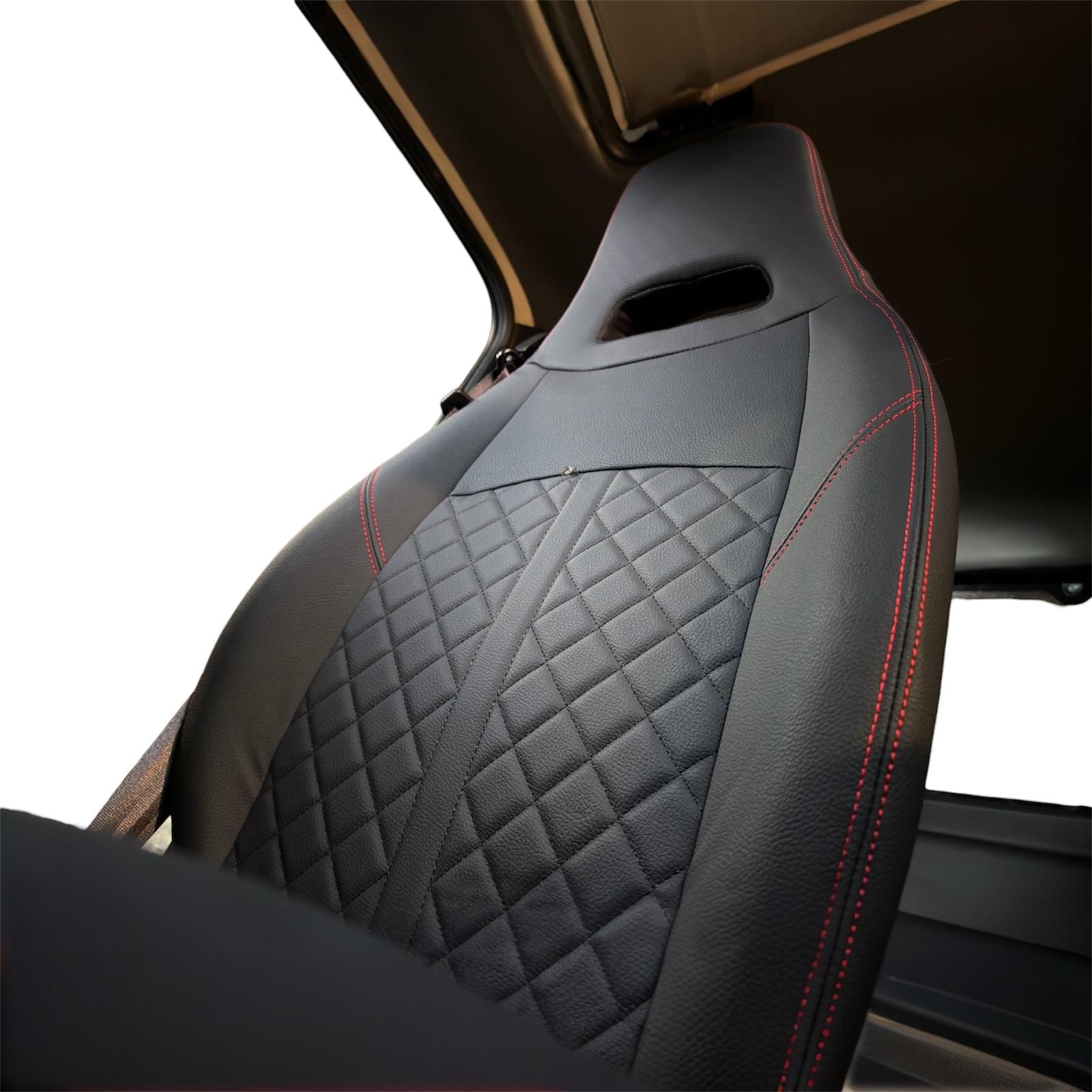 Diamantgesteppter Sitz im SEVION Elektro Kabinenroller Innenraum