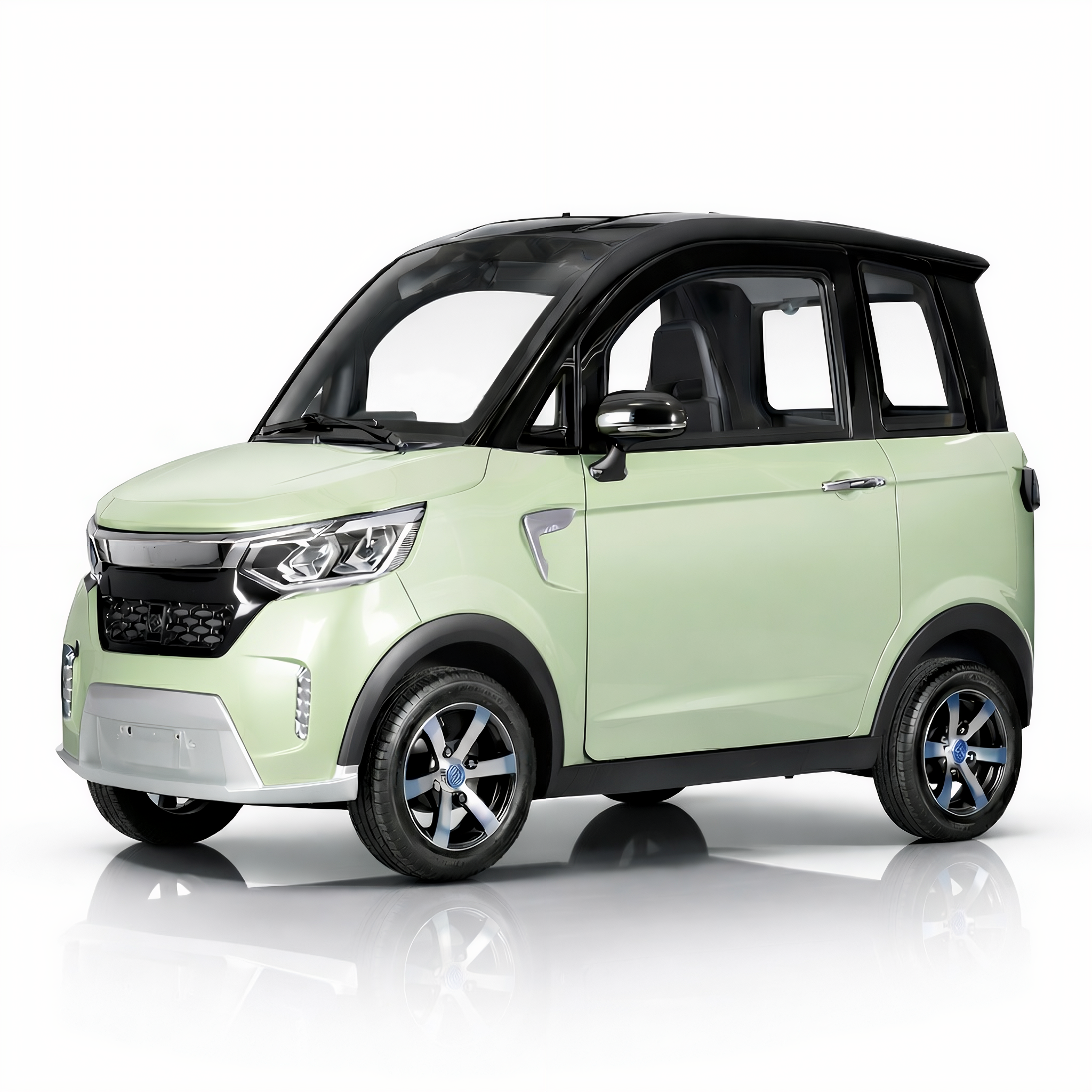 SEVION Kabinenroller in Pistaziengrün mit Lenker – elektrischer Kabinenroller für die Stadt, geschlossene Kabine