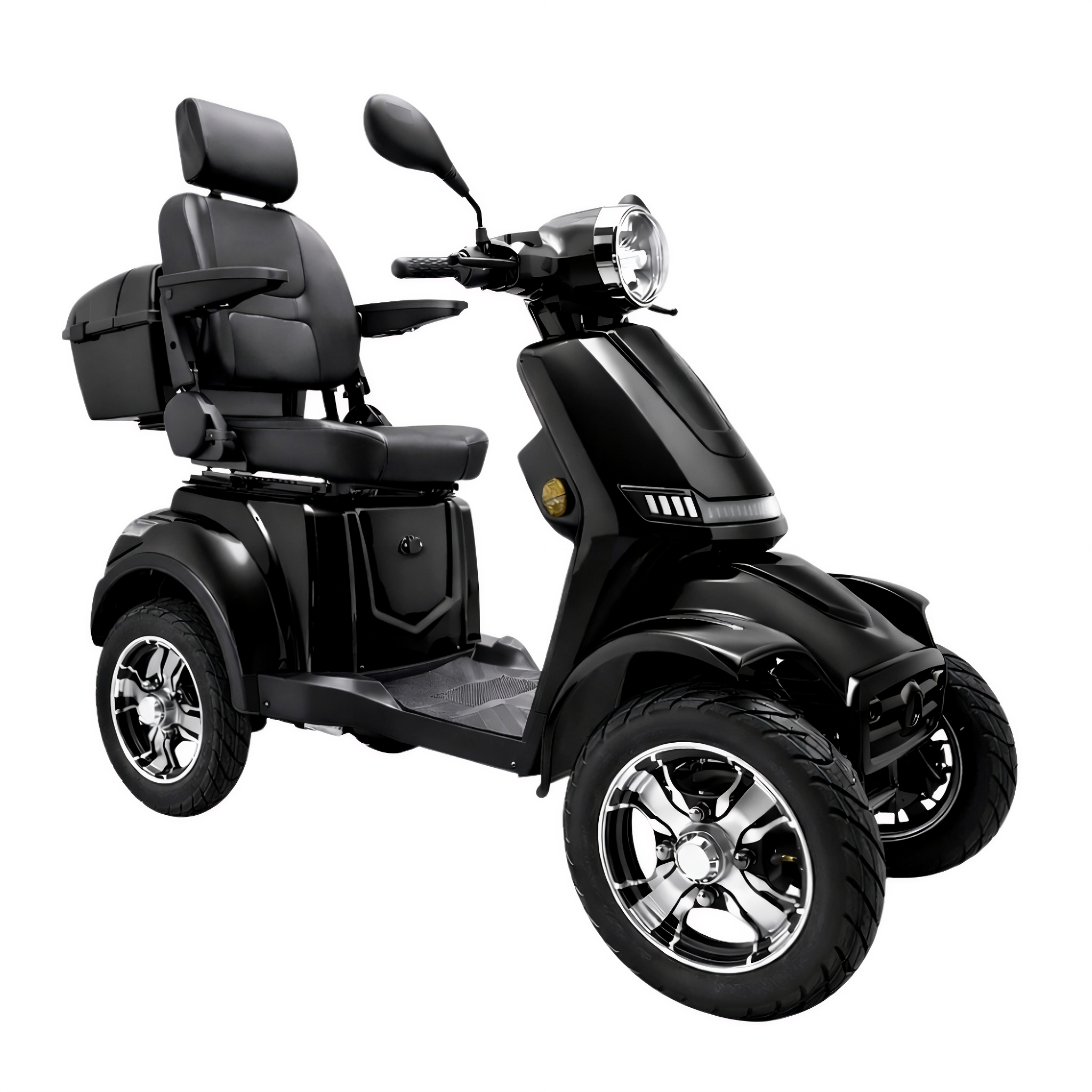 SEVION Elektromobil PRO 40 Senioren Elektromobil Piano Black schräg vorne links Produktansicht