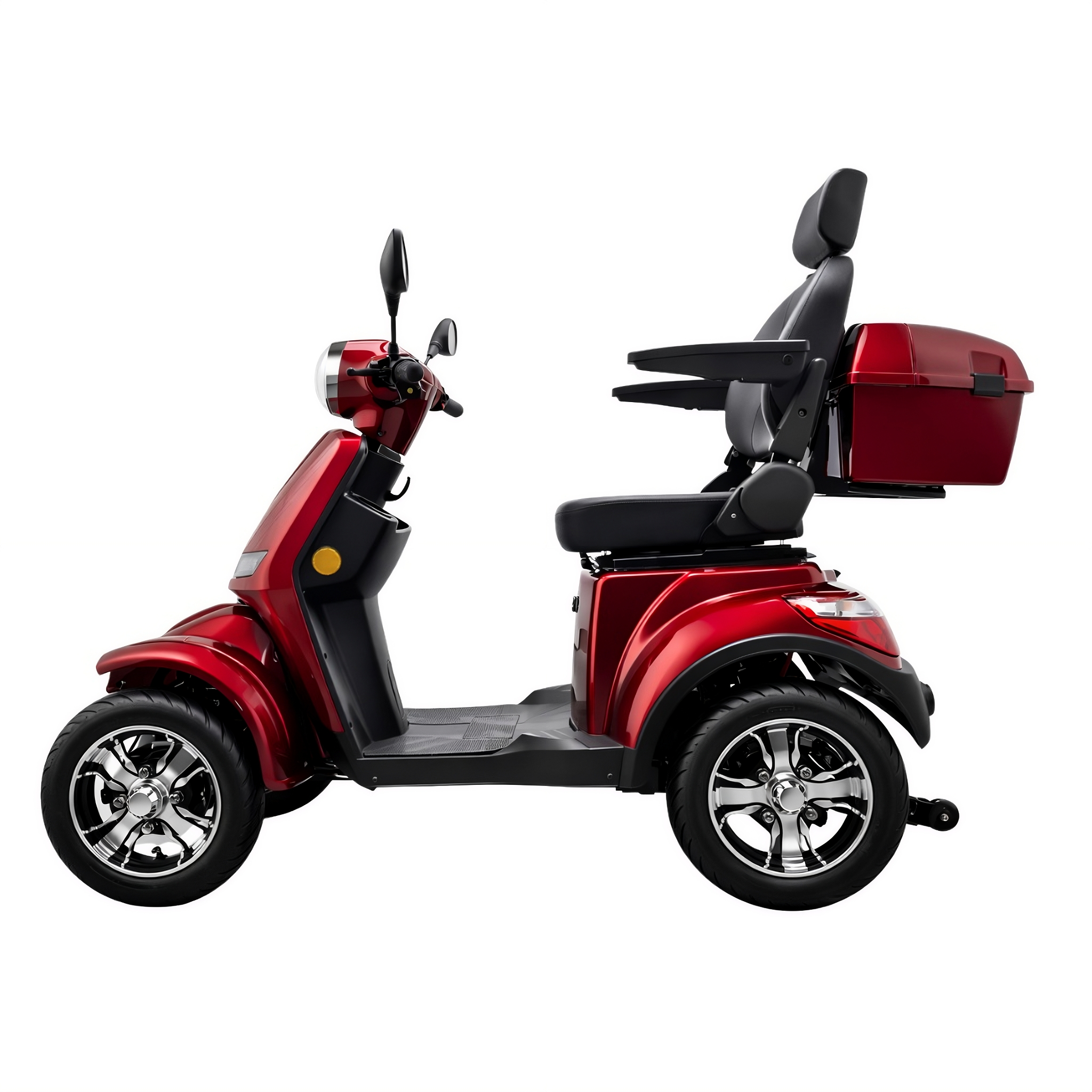 SEVION Elektromobil PRO 40 Senioren Elektromobil Velvet Red Seitenansicht links