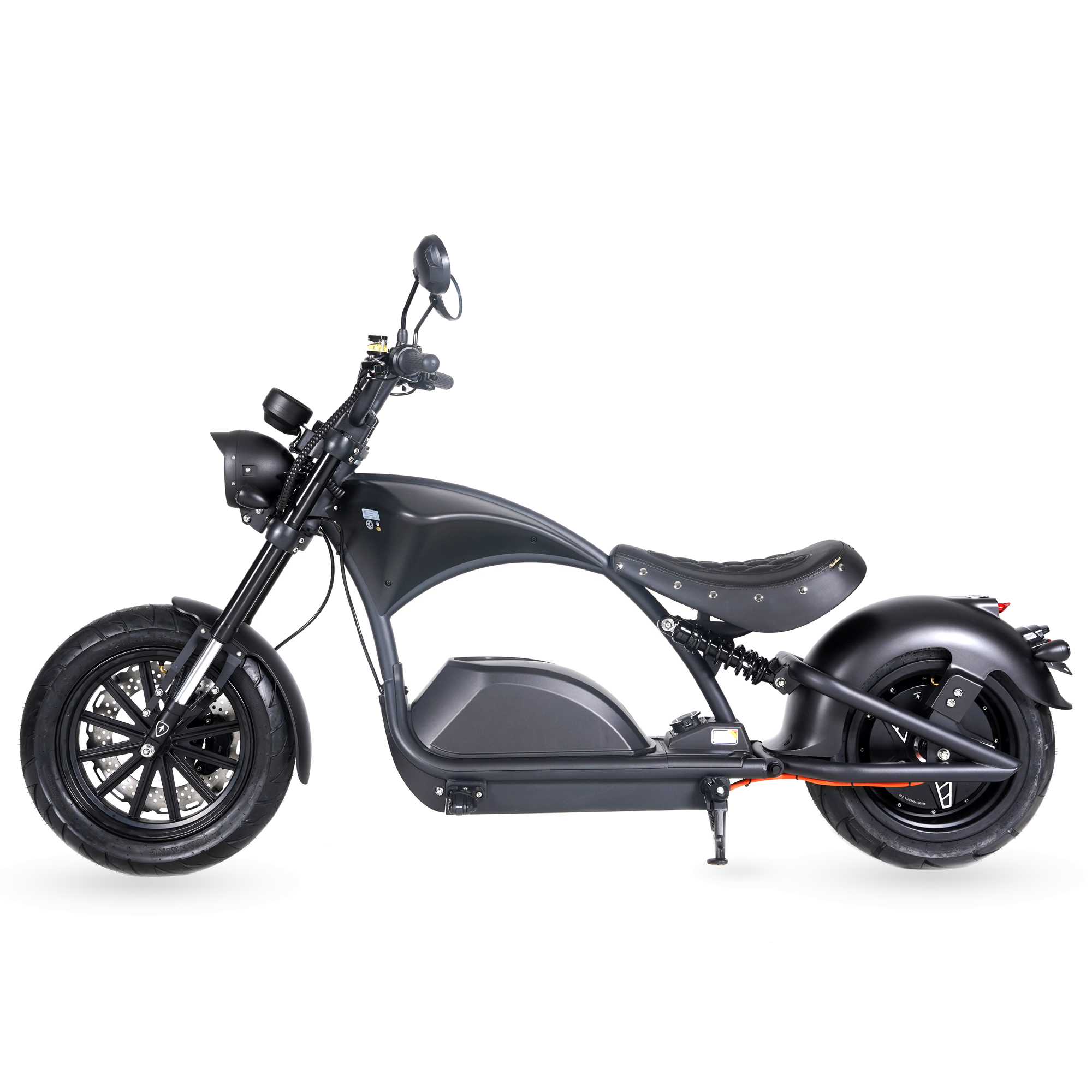 Star-Biker Chopper M1PS Knight 45 km/h in Mattschwarz, Seitenansicht von rechts